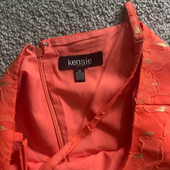 Ruffle Trim Lace Chiffon Midi High-Low Dress - Picture 2 of 6